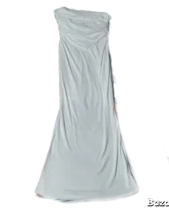 Long white strapless dress 