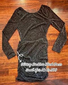 Long Sleeve Glittery Dress