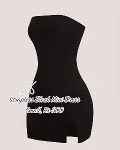 Strapless Mini Black Dress