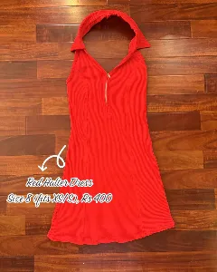 Red Halter Dress