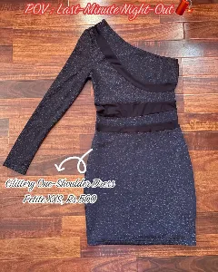 One Shoulder Glittery Dress