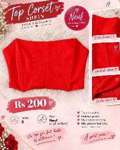 Top corset rouge