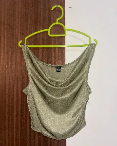 Green crop top