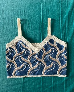Blue crop top